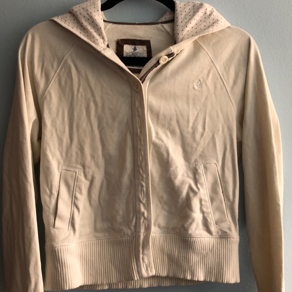 Cream Cotton Aerie Sweater/Jacket